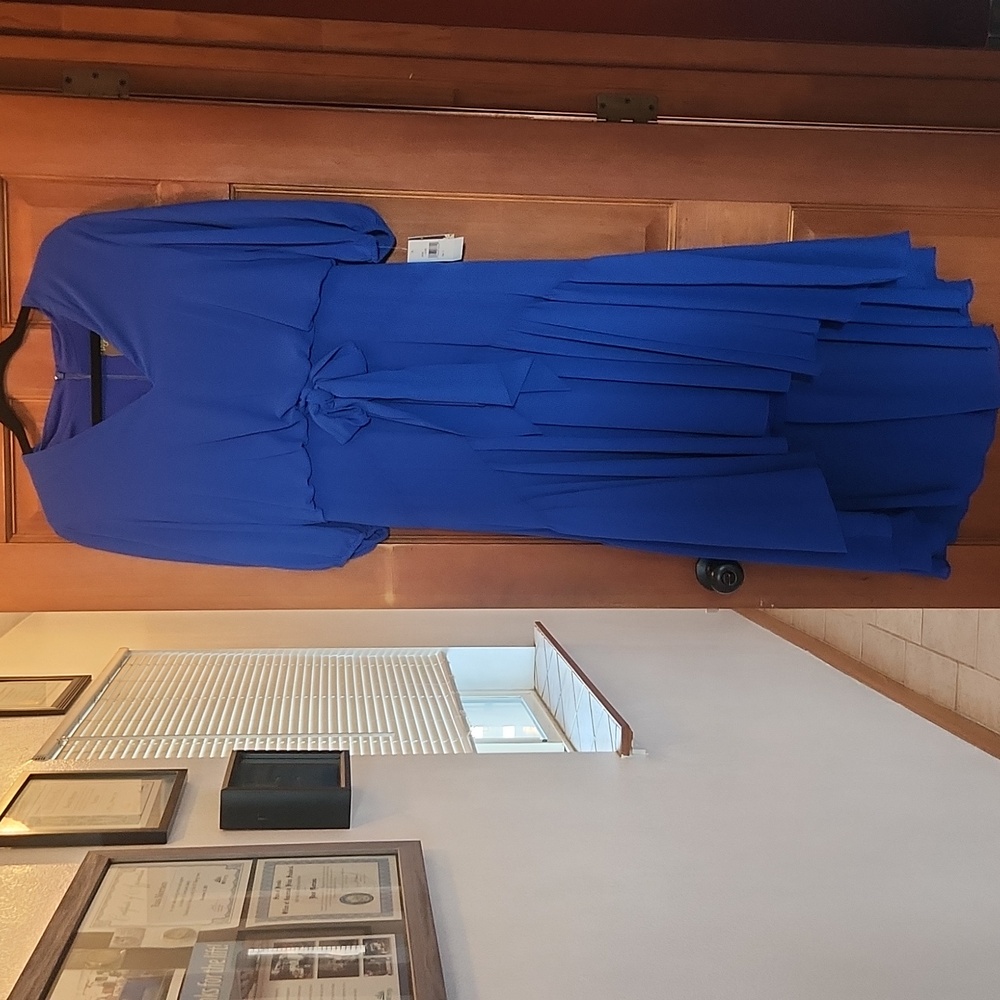 Taylor cute long dress with zipper on back bow on front very flowy
